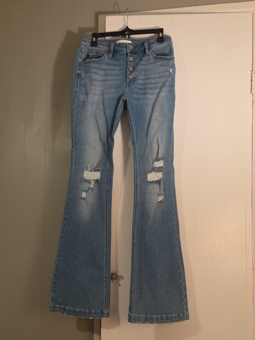 KanCan Light Wash Distressed Flare Jeans